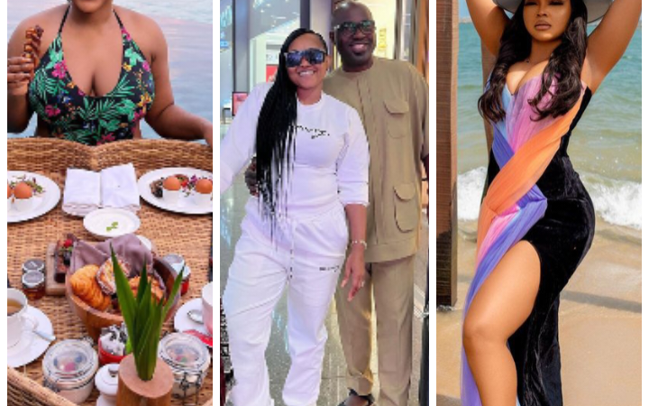 Nigerian actress, Mercy Aigbe shares romantic photos of her Valentine spree