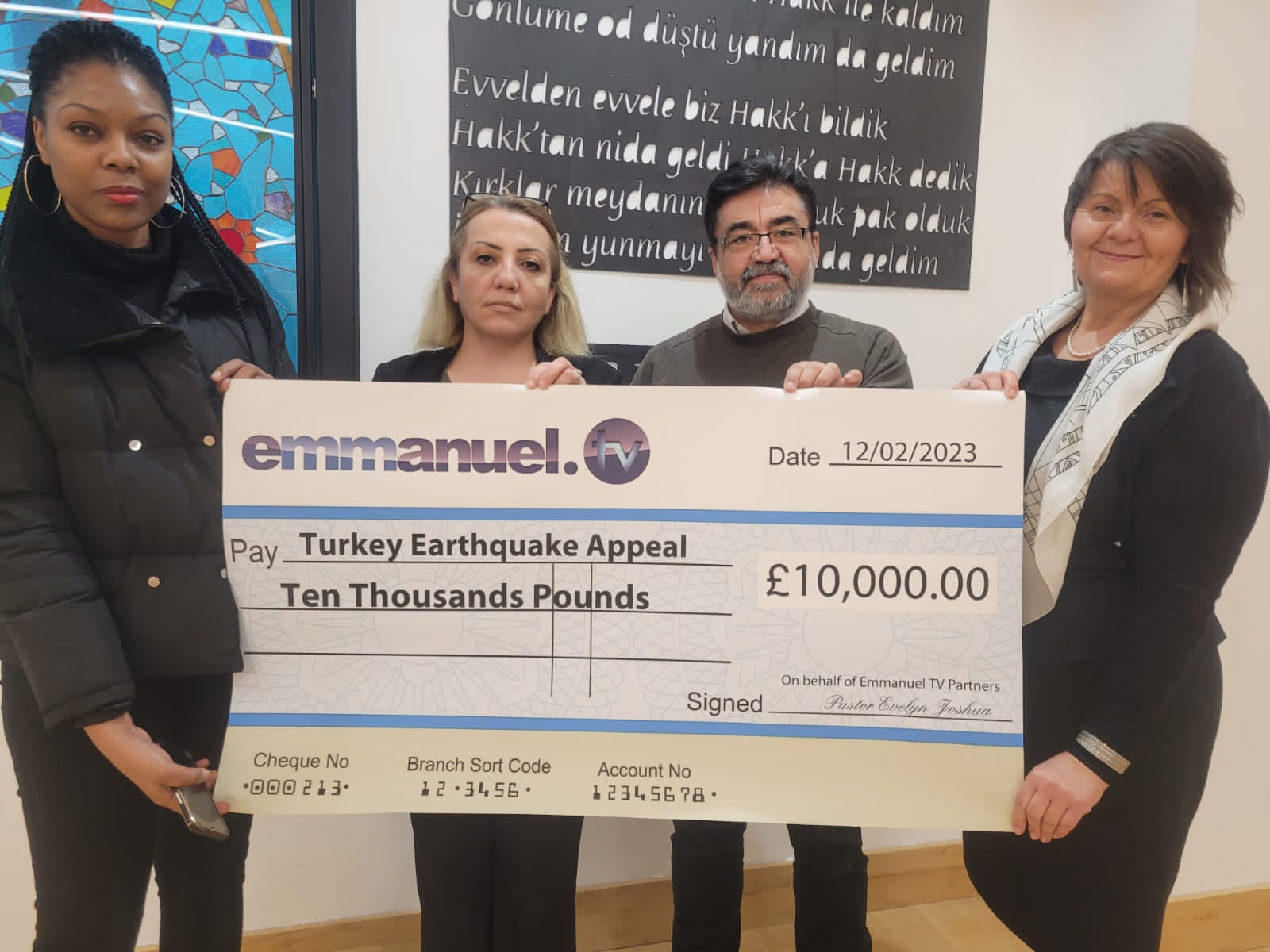 Turkey earthquake victims receive £10,000 from SCOAN partners