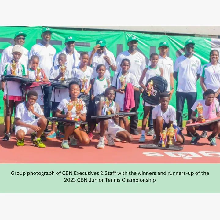 Nigeria’s apex bank announces winners of CBN Junior Tennis Competition
