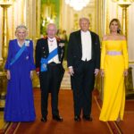 From left to right: Queen Camilla, King Charles III, Donald Trump and Melania Trump at a Royal Banquet held in Windsor Castle during Trump’s second state visit to the UK on September 17, 2025. Photo credit: The official X handle of the Royal Family. Source: X.
